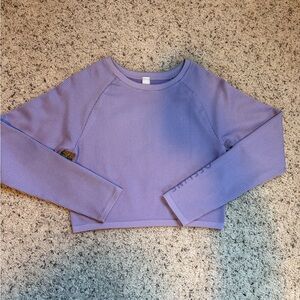 Offline periwinkle Long Sleeve Crop Top Washed & hung to dry  (never worn)